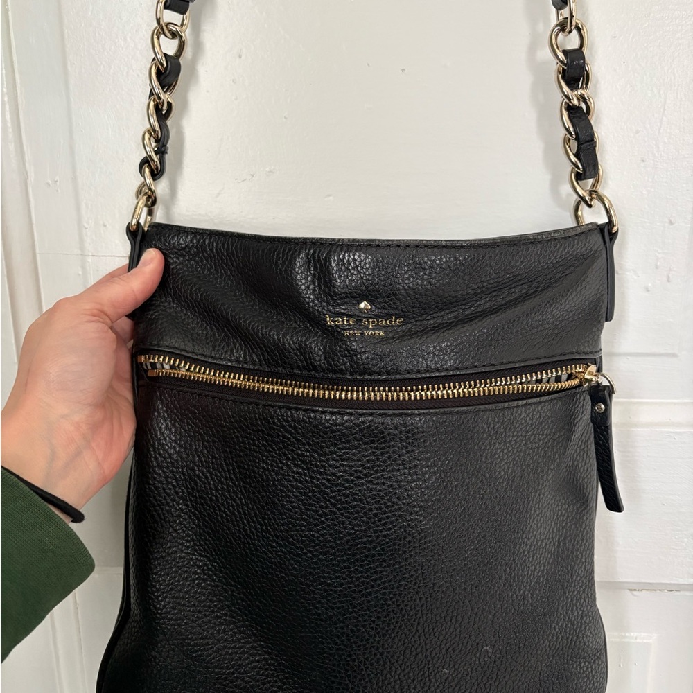 Kate Spade Black Leather Chain Strap Shoulder Bag